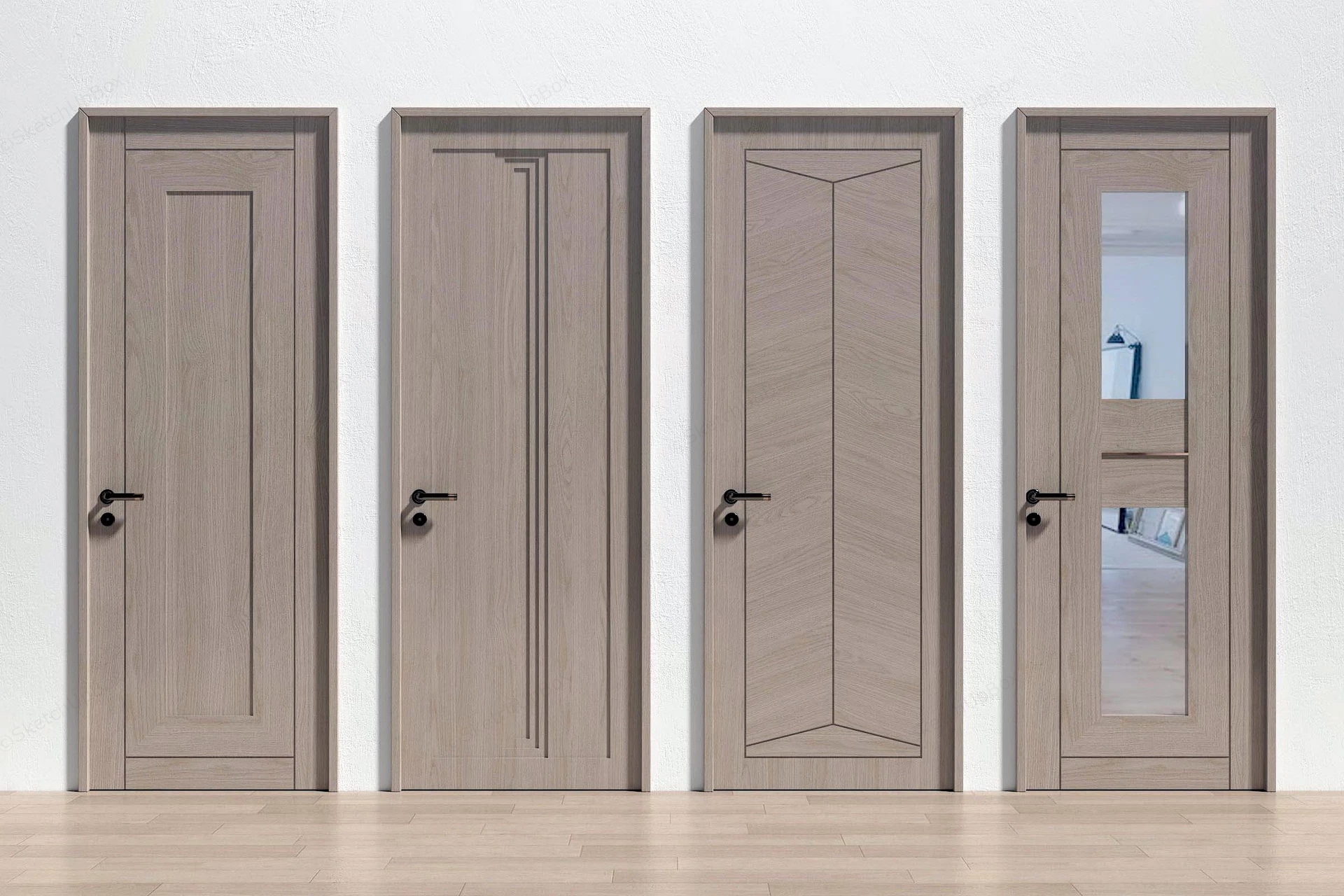 Plain Interior Doors sketchup model preview - SketchupBox