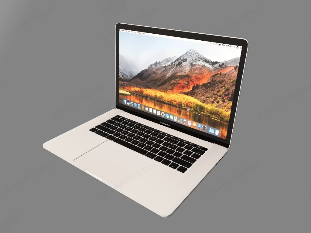 Apple MacBook Pro sketchup model preview - SketchupBox