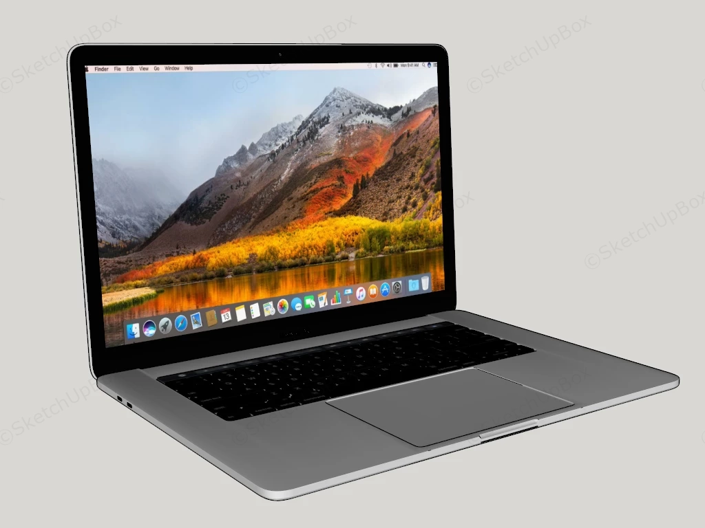 Apple MacBook Pro sketchup model preview - SketchupBox