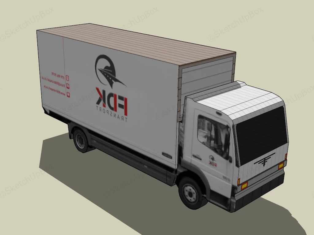 Cargo Box Truck sketchup model preview - SketchupBox