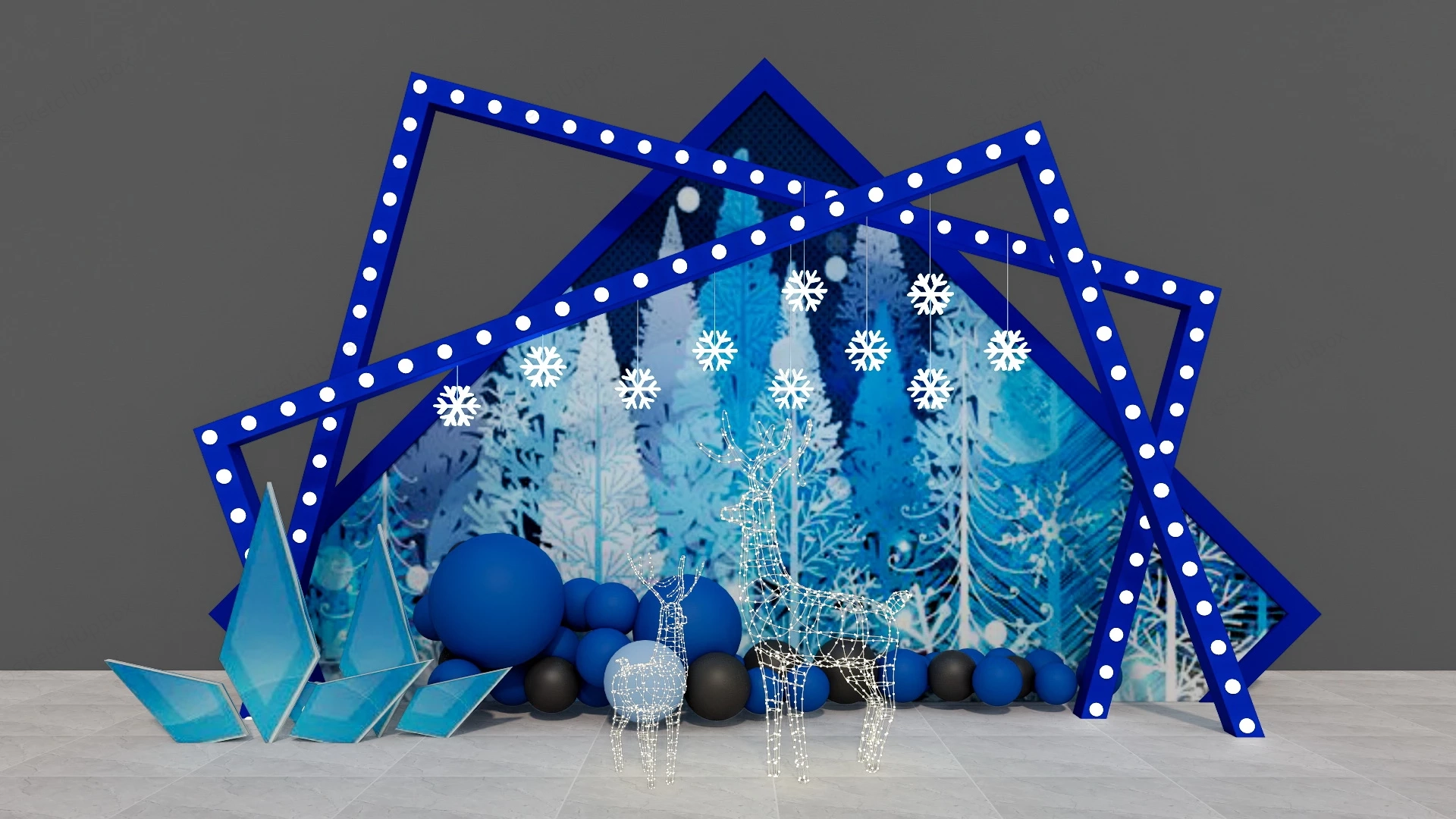 Winter Themed Decor Installation sketchup model preview - SketchupBox