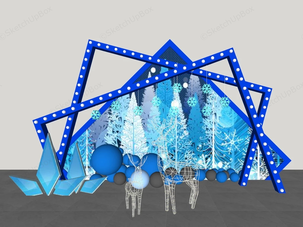 Winter Themed Decor Installation sketchup model preview - SketchupBox