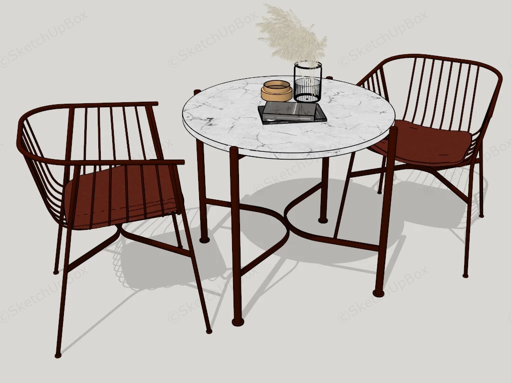 3 Piece Bistro Set sketchup model preview - SketchupBox