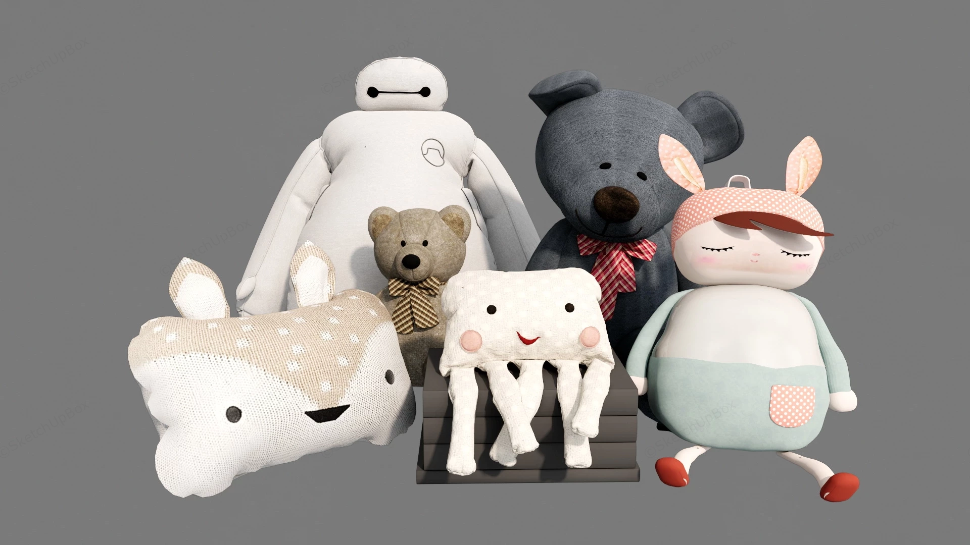 Stuffed Animal Toys sketchup model preview - SketchupBox