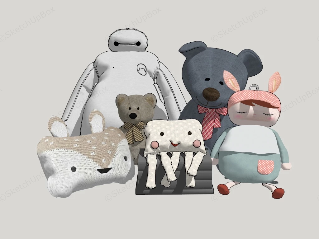 Stuffed Animal Toys sketchup model preview - SketchupBox