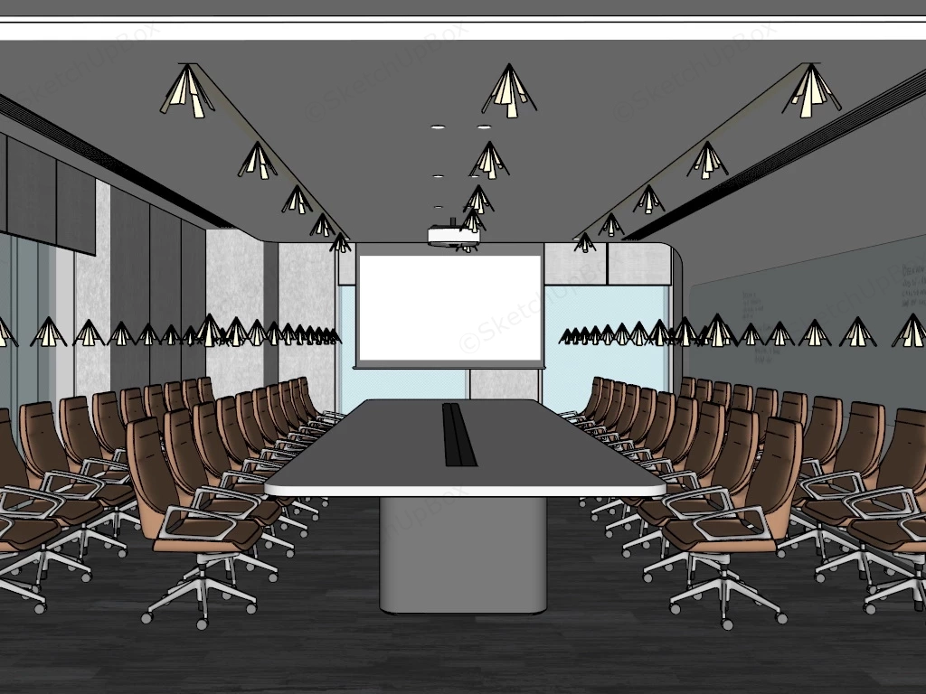 Executive Conference Room Design sketchup model preview - SketchupBox