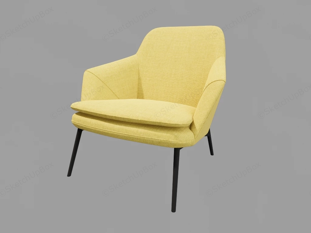 Modern Yellow Armchair sketchup model preview - SketchupBox
