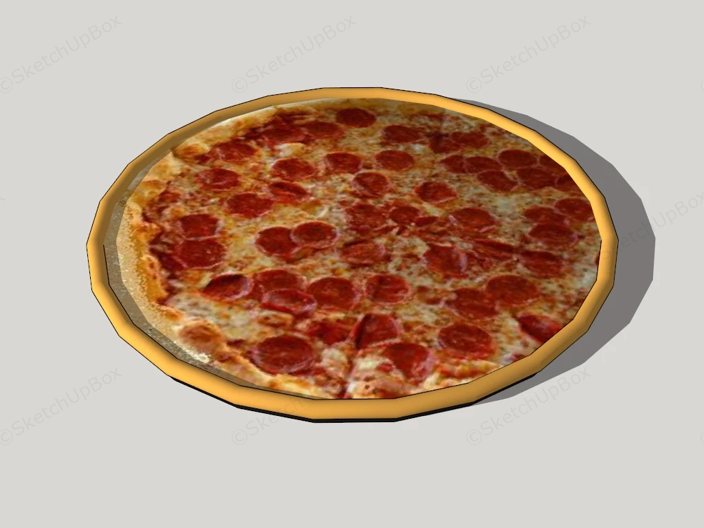 Ham Cheese Pizza sketchup model preview - SketchupBox