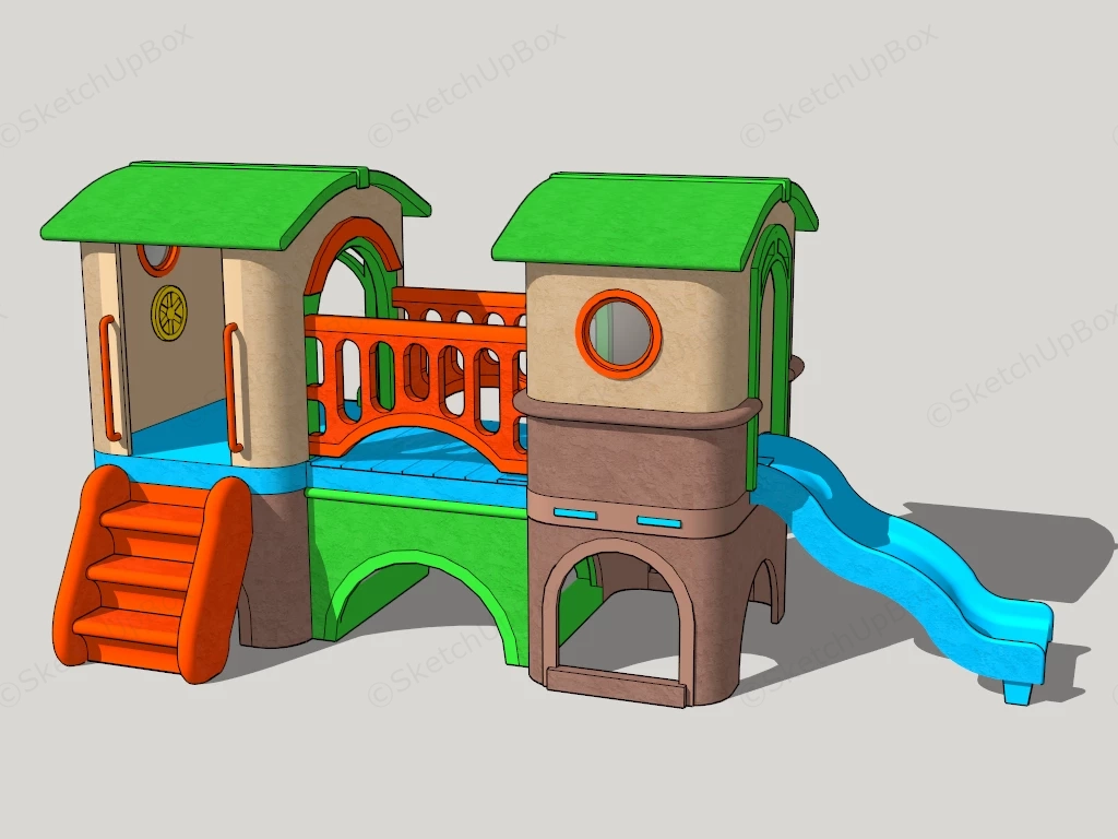 Toddler Outdoor Playset sketchup model preview - SketchupBox