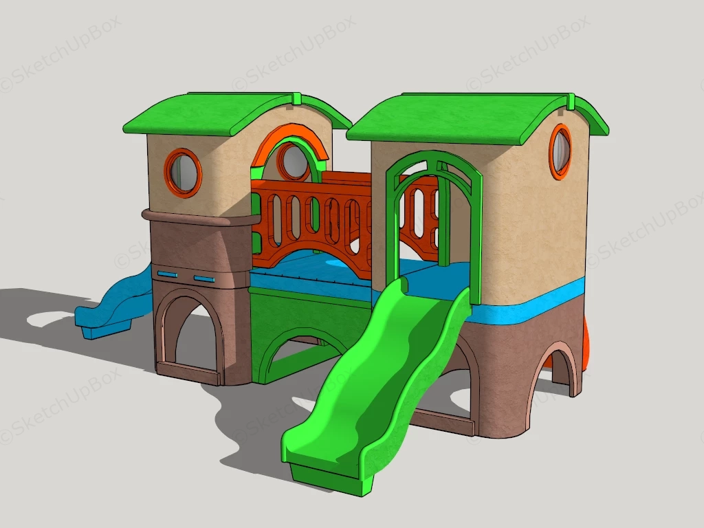 Toddler Outdoor Playset sketchup model preview - SketchupBox
