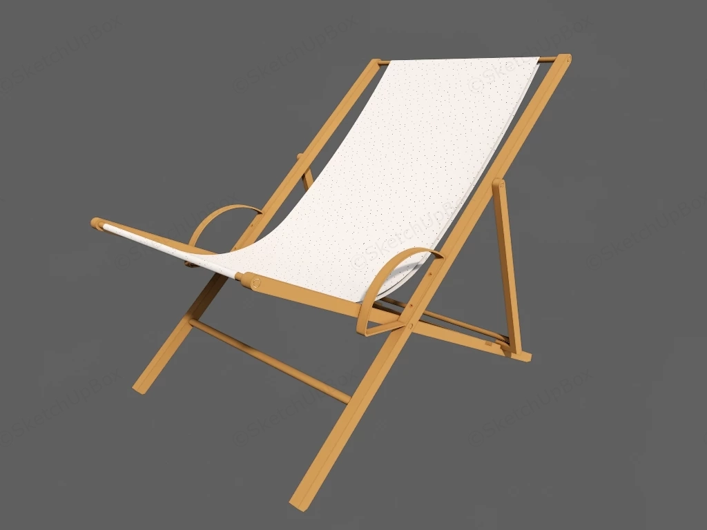 Folding Sun Lounger sketchup model preview - SketchupBox