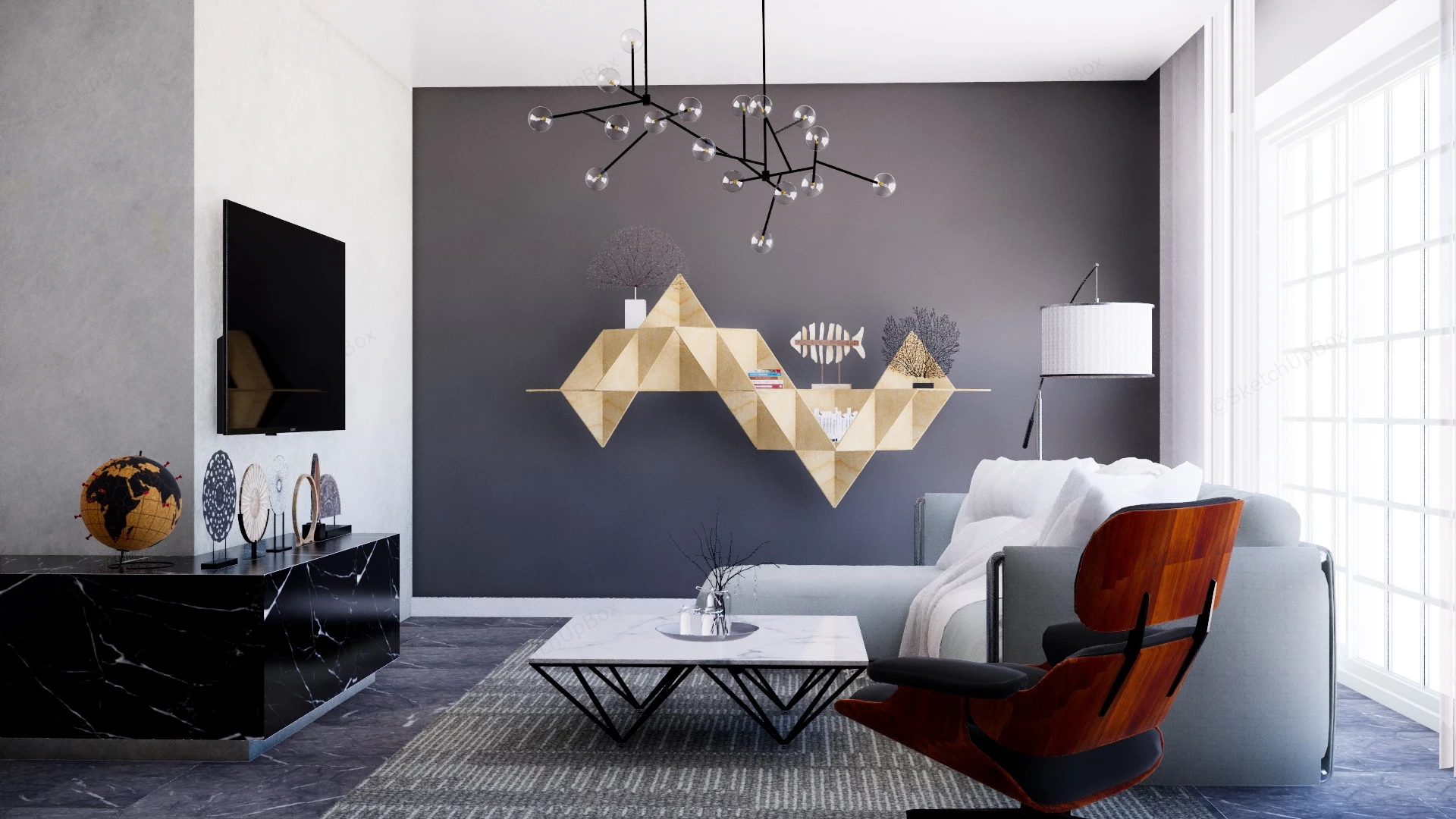 Small Living Room Design Idea sketchup model preview - SketchupBox