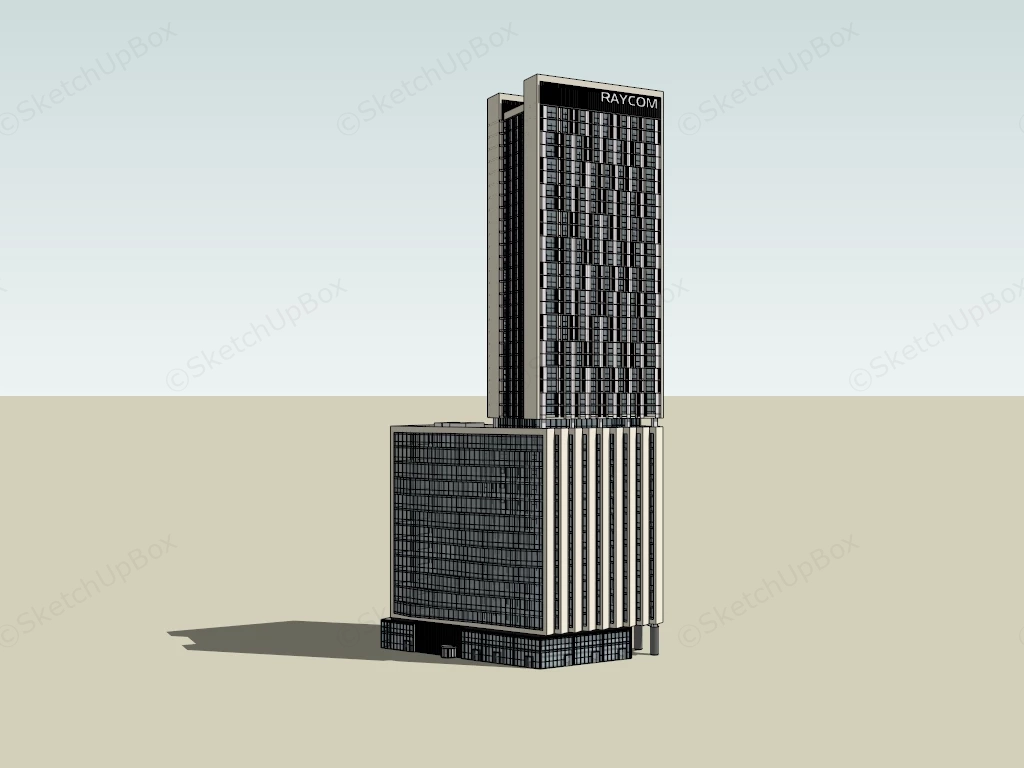 Office Building Facade Design sketchup model preview - SketchupBox