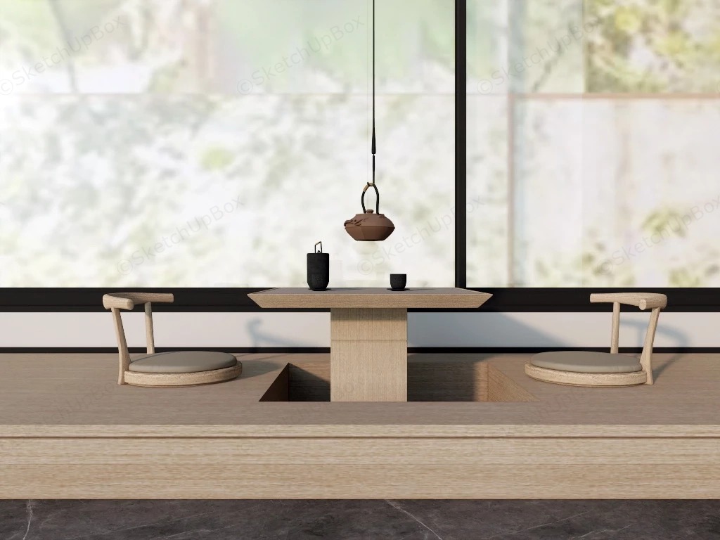 Japanese Tea Room sketchup model preview - SketchupBox