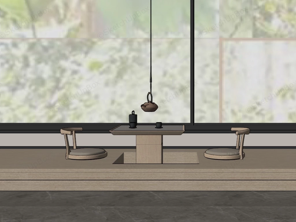 Japanese Tea Room sketchup model preview - SketchupBox