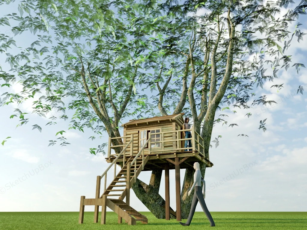 Small Treehouse sketchup model preview - SketchupBox