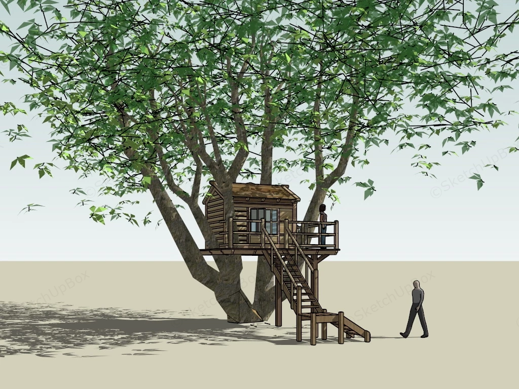 Small Treehouse sketchup model preview - SketchupBox
