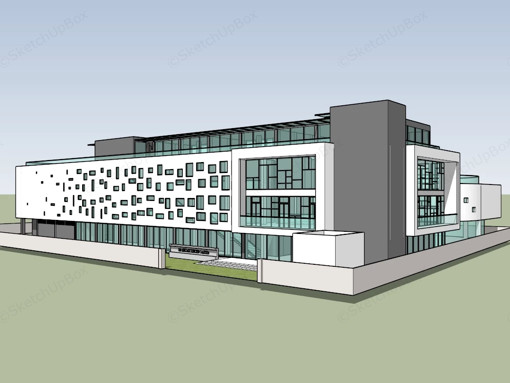 Swan Lake Kindergarten sketchup model preview - SketchupBox