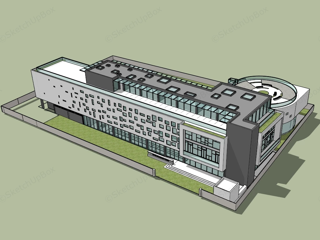 Swan Lake Kindergarten sketchup model preview - SketchupBox