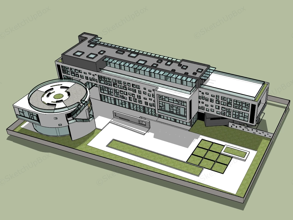 Swan Lake Kindergarten sketchup model preview - SketchupBox