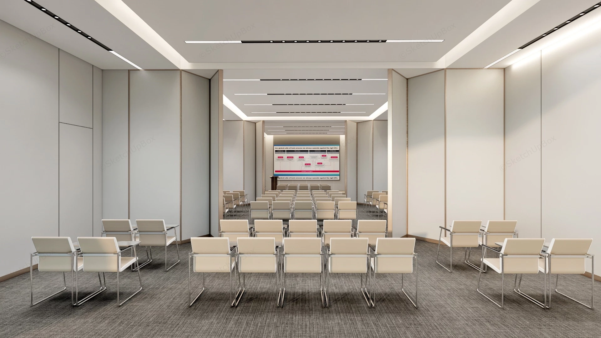 Multifunctional Conference Hall sketchup model preview - SketchupBox