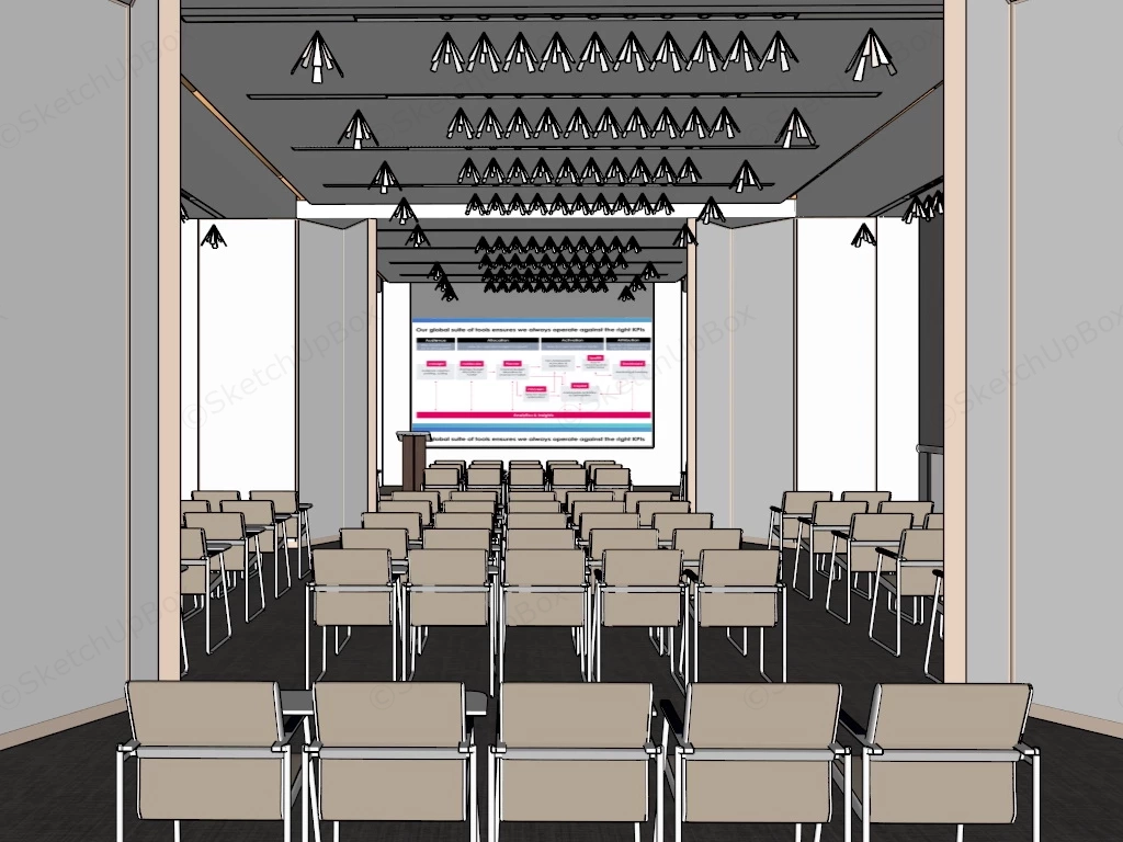 Multifunctional Conference Hall sketchup model preview - SketchupBox