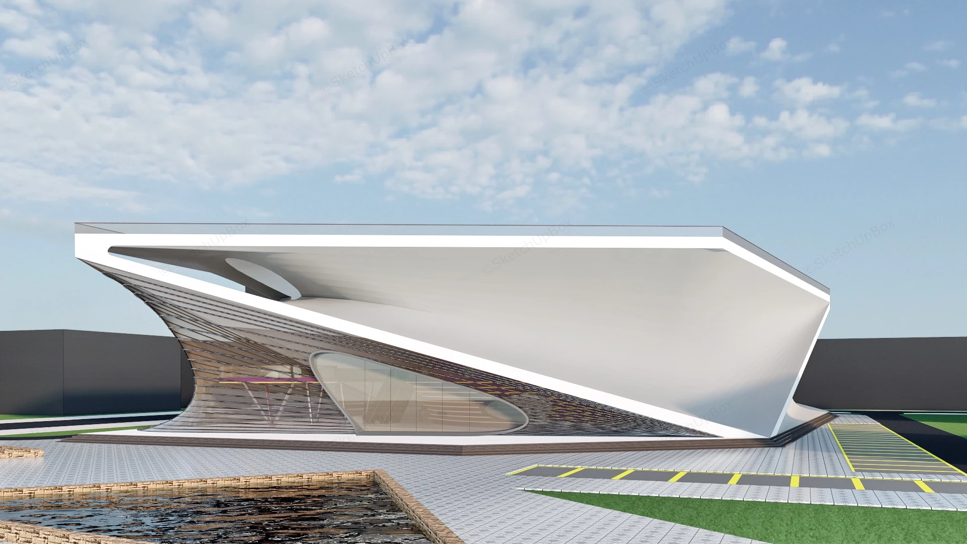 Theatre Architecture Design sketchup model preview - SketchupBox