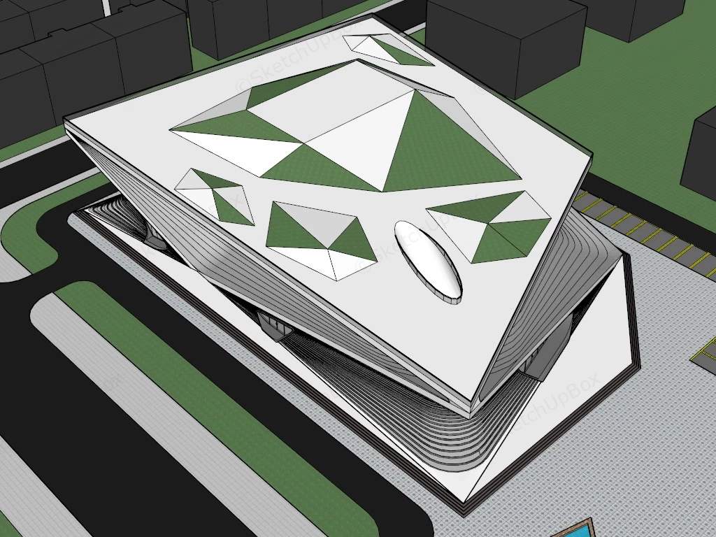 Theatre Architecture Design sketchup model preview - SketchupBox