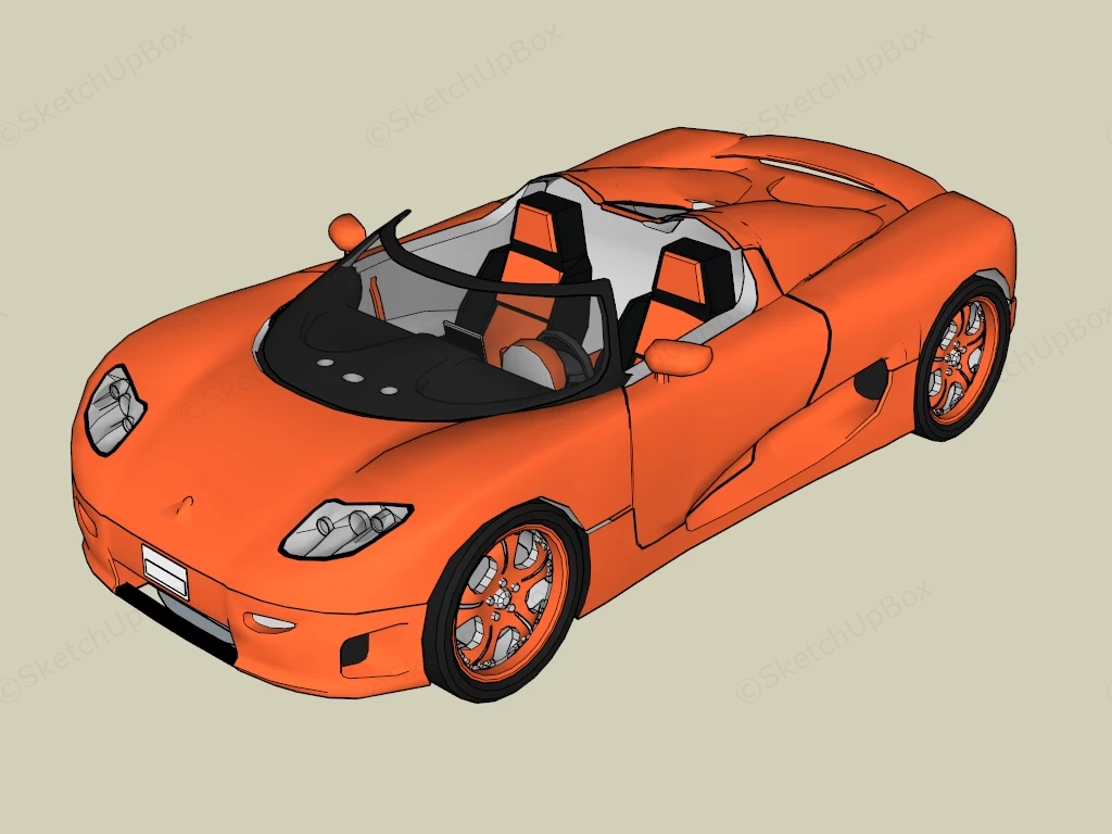 Koenigsegg CC8S sketchup model preview - SketchupBox