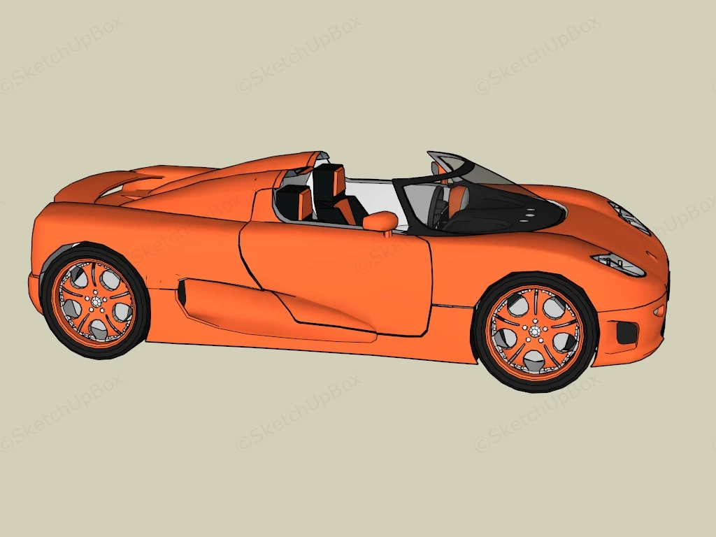 Koenigsegg CC8S sketchup model preview - SketchupBox