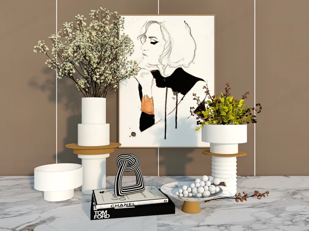 Decorative Vases Home Accents sketchup model preview - SketchupBox