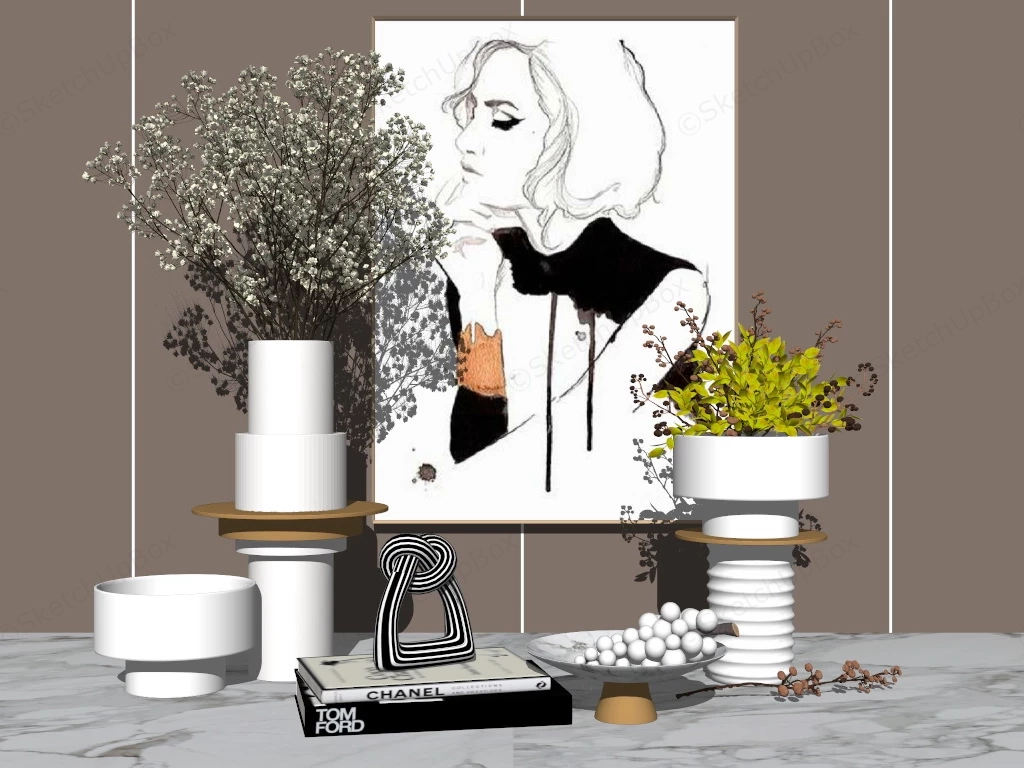 Decorative Vases Home Accents sketchup model preview - SketchupBox