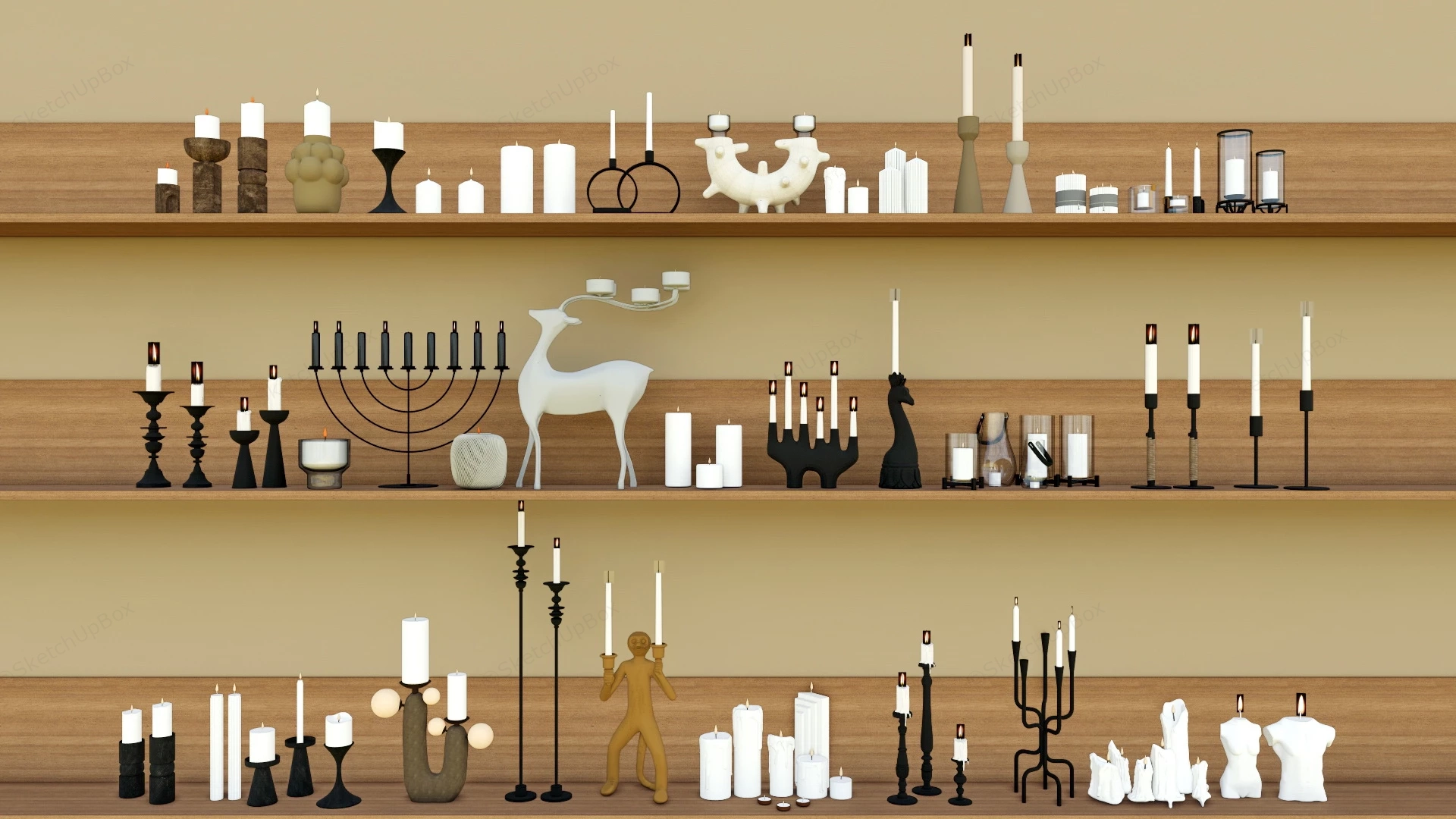 Candlesticks And Candle Holders sketchup model preview - SketchupBox
