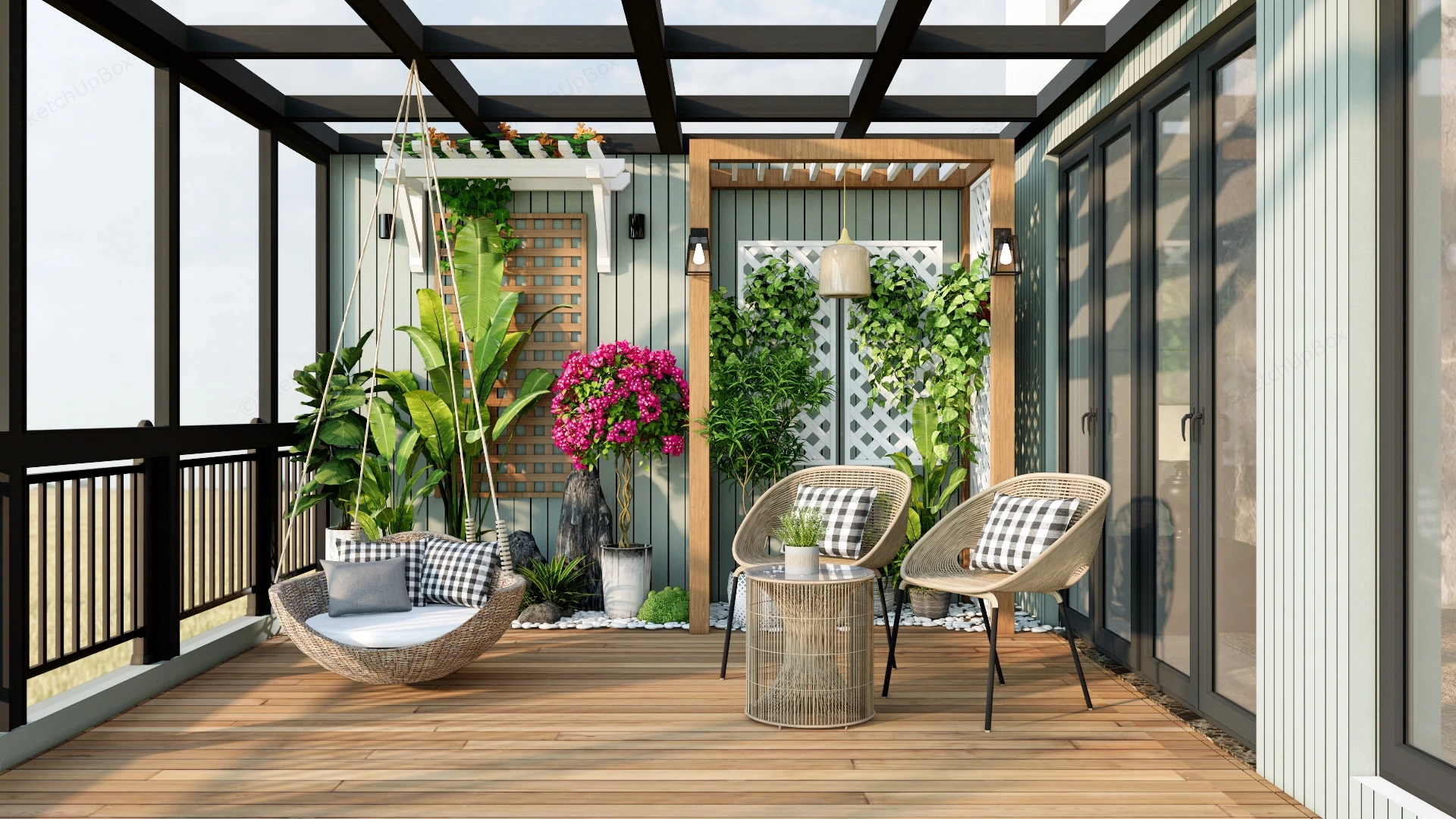 Sunroom Garden Idea sketchup model preview - SketchupBox