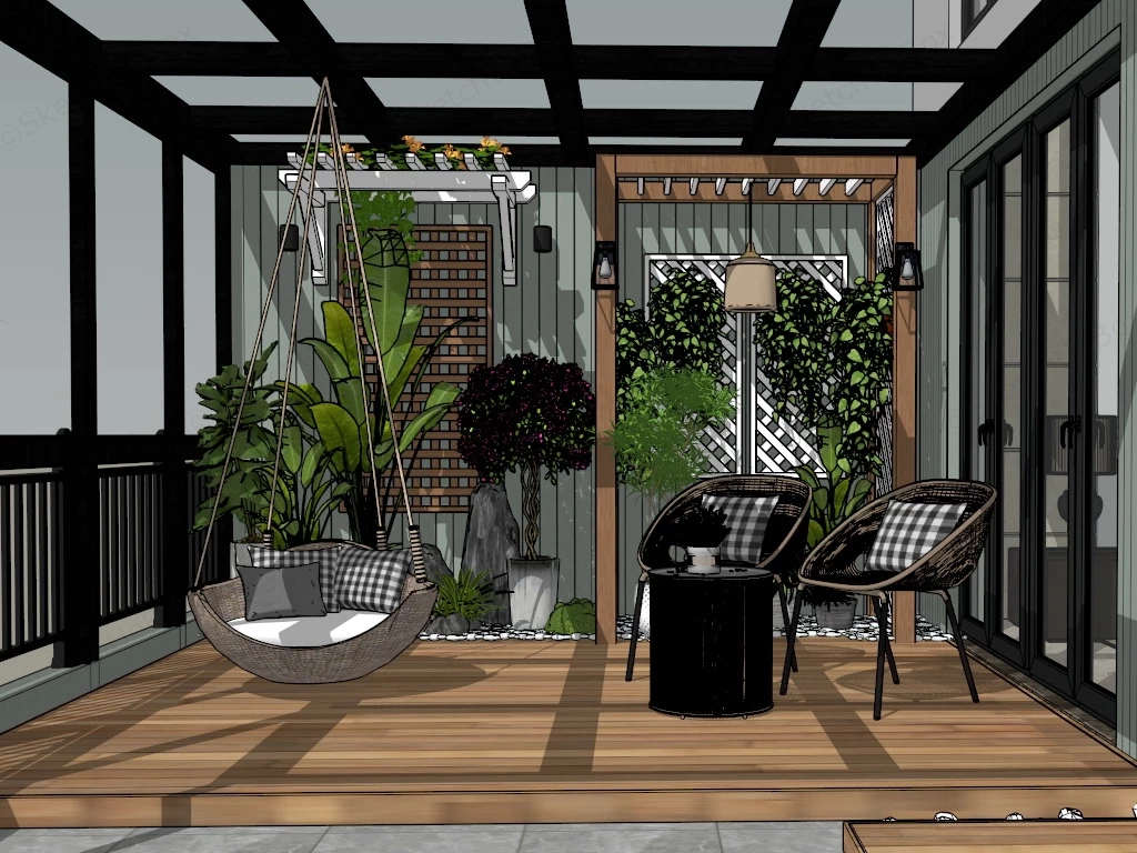 Sunroom Garden Idea sketchup model preview - SketchupBox