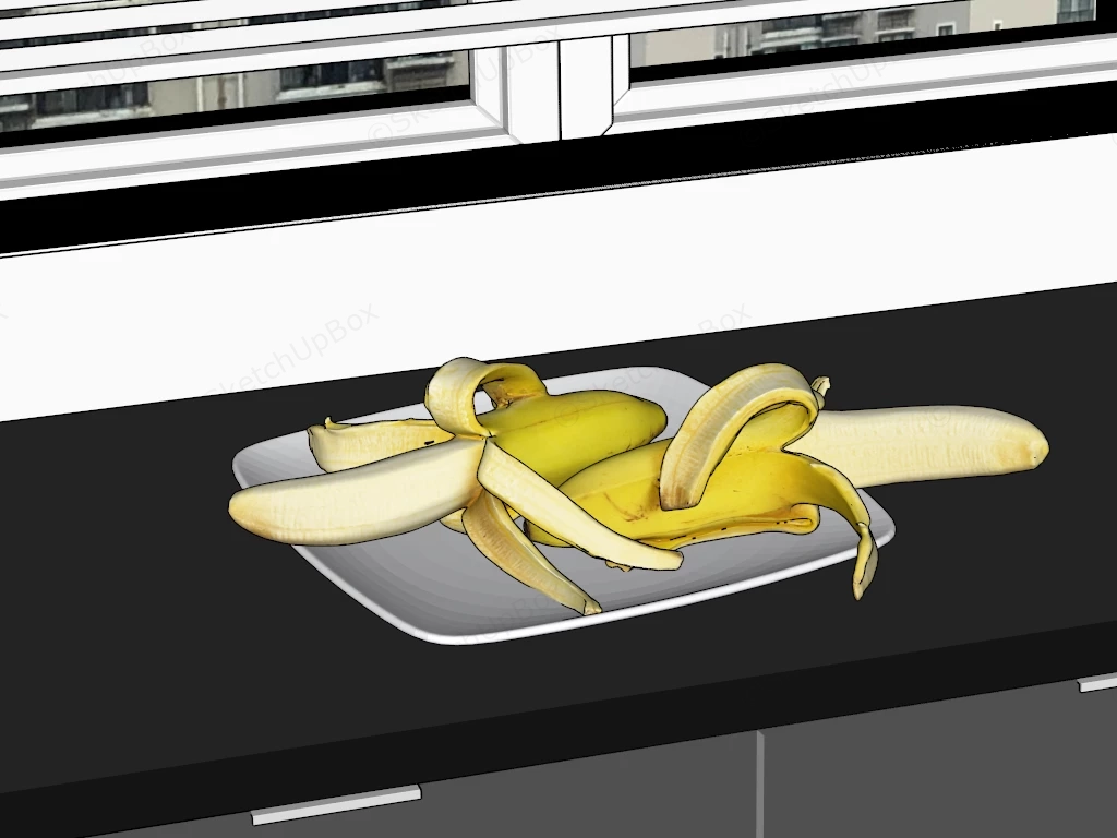 Peeled Bananas sketchup model preview - SketchupBox
