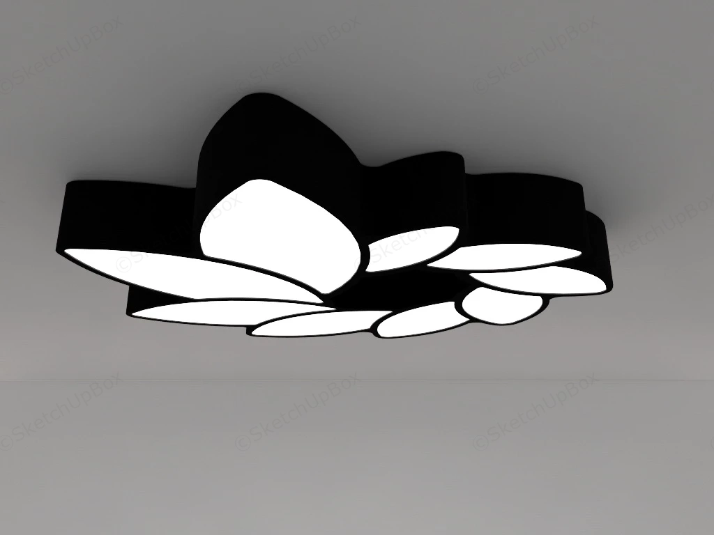 Flower Ceiling Light sketchup model preview - SketchupBox
