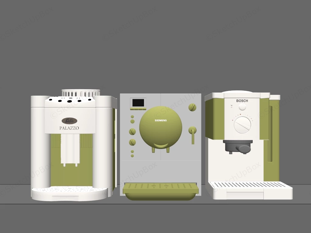 Coffee Maker And Espresso Machine sketchup model preview - SketchupBox