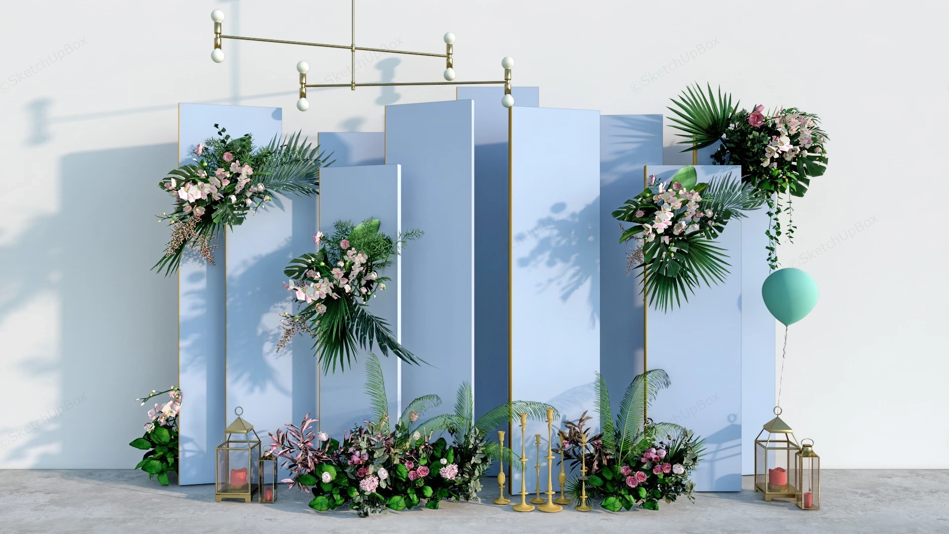 Wedding Backdrop Design sketchup model preview - SketchupBox