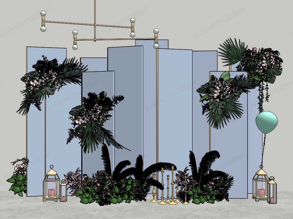 Wedding Backdrop Design sketchup model preview - SketchupBox