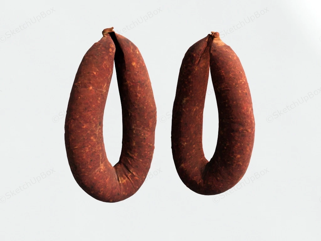 Homemade Smoked Sausage sketchup model preview - SketchupBox
