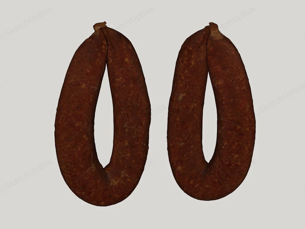 Homemade Smoked Sausage sketchup model preview - SketchupBox