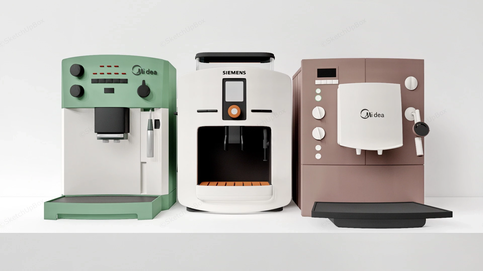 Automatic Espresso Machines sketchup model preview - SketchupBox