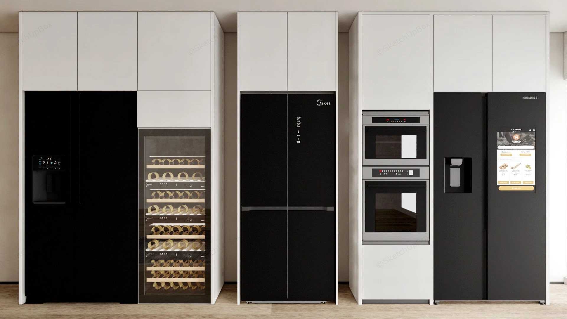 Embedded Refrigerator Cabinets sketchup model preview - SketchupBox