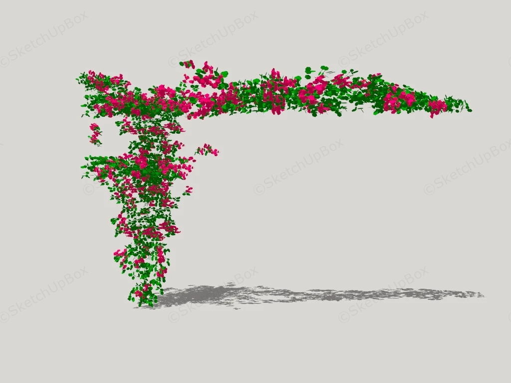 Red Rose Vine sketchup model preview - SketchupBox