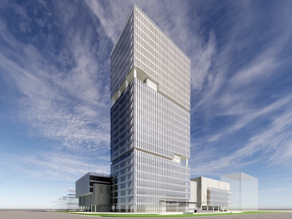 High Rise Office Building Facade sketchup model preview - SketchupBox