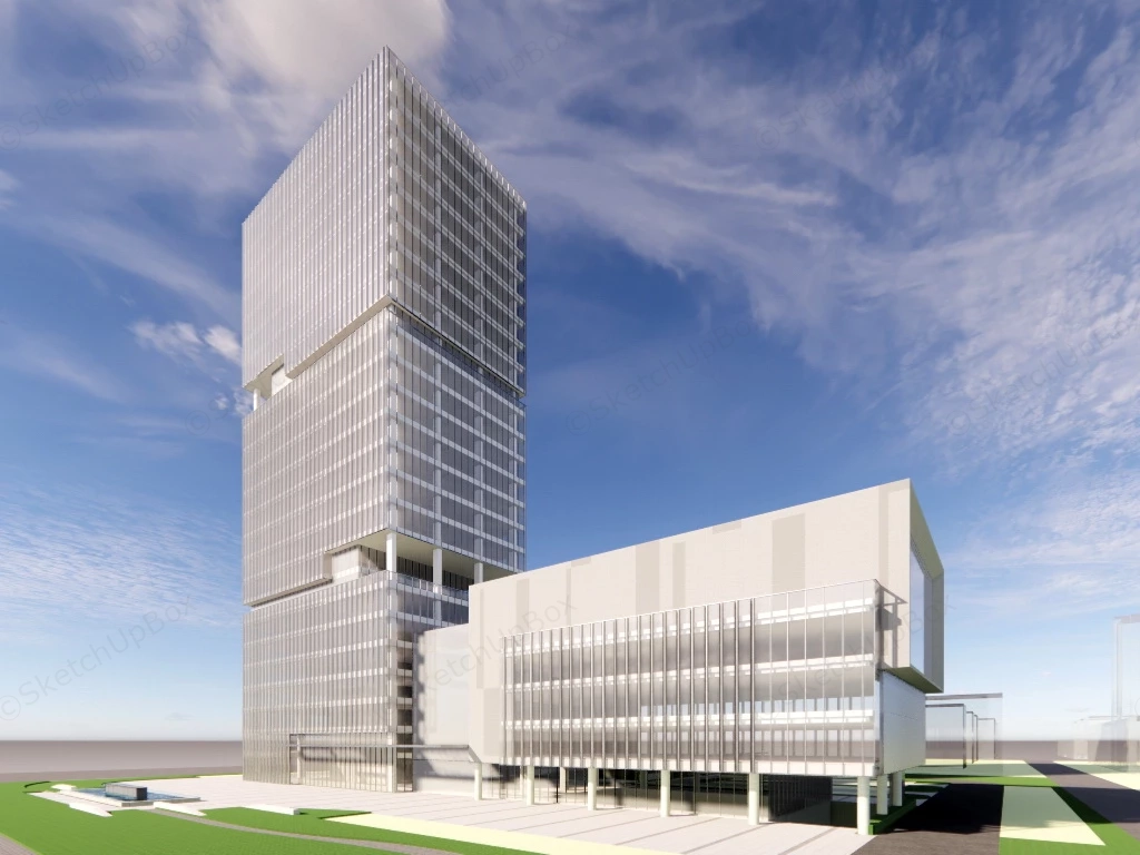 High Rise Office Building Facade sketchup model preview - SketchupBox
