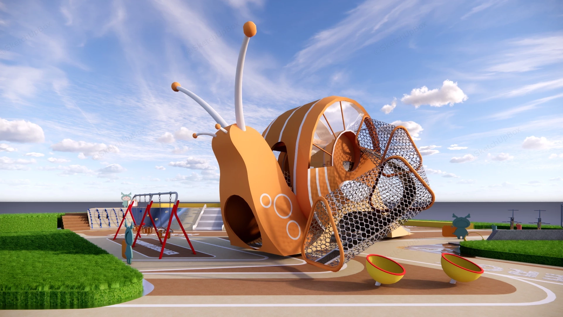 Snail Structure Adventure Playground sketchup model preview - SketchupBox
