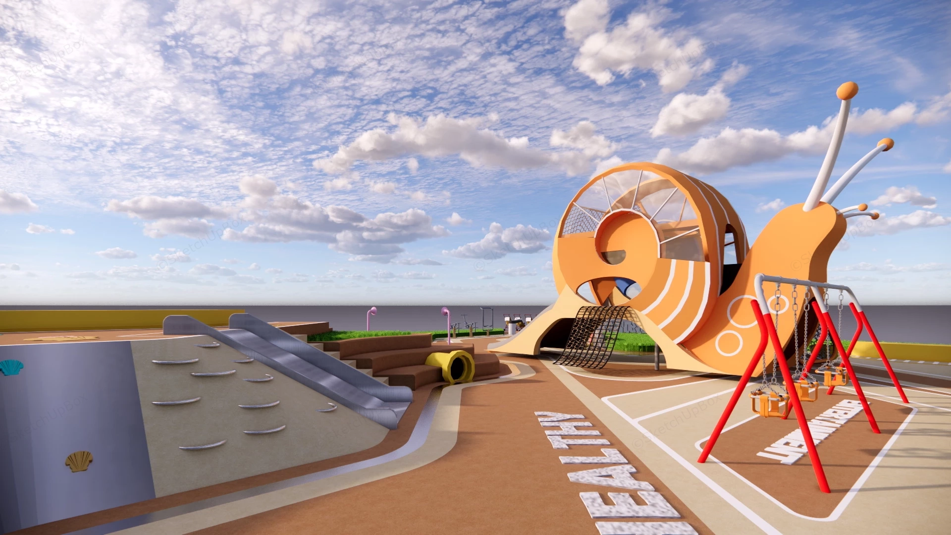 Snail Structure Adventure Playground sketchup model preview - SketchupBox
