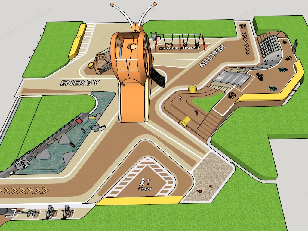 Snail Structure Adventure Playground sketchup model preview - SketchupBox